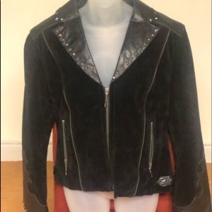 NWT Cripple Creek suede and leather jacket